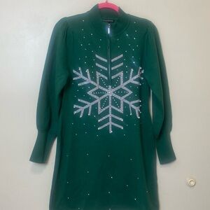 Boston Proper Long Sleeve Sweater Dress. Green. Size Medium. NWOT.